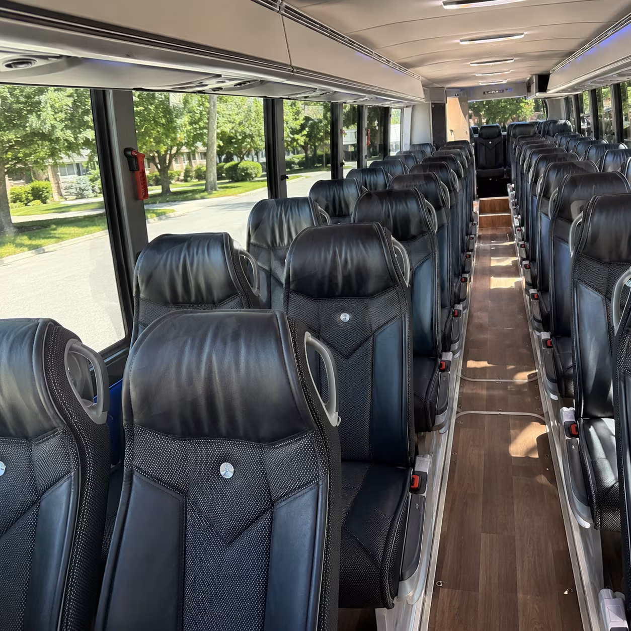 nashua 40 passenger charter bus inside
