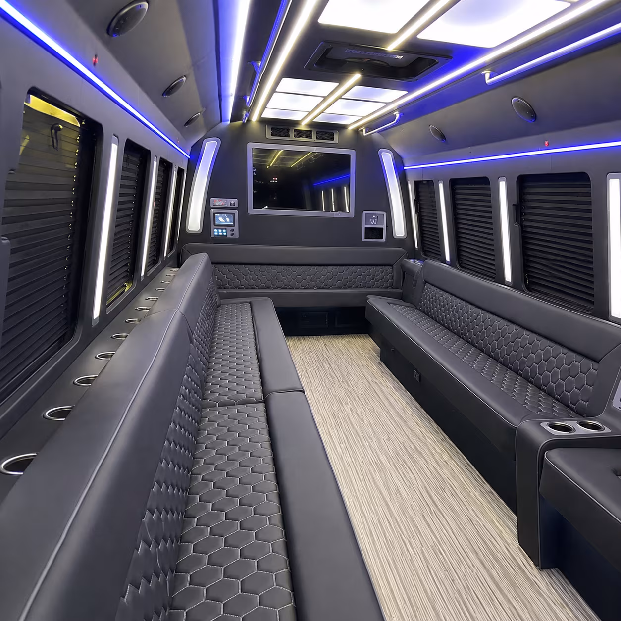 nashua 40 passenger party bus inside